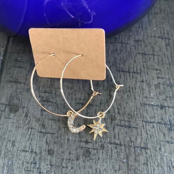 Fashion Jewelry Jewelry - Star and moon earrings 3 for $20